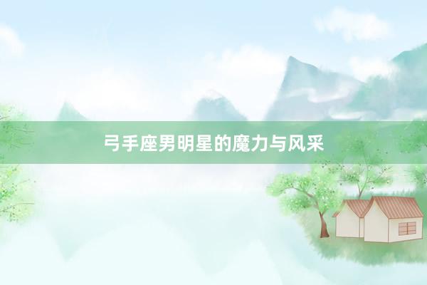 弓手座男明星的魔力与风采